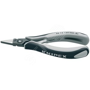 Прецизионные плоскогубцы захватные для электроники антистатические вороненые 135 мм - фото 1