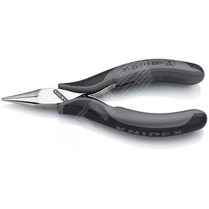 Изображение товара Плоскогубцы ЕSD захватные антистатические для электроники плоскокруглые губки L-115 мм 2-компонентные рукоятки (шт)