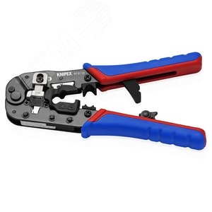 Изображение товара Пресс-клещи для штекеров RJ 45 3-в-1, кол-во гнезд: 1, 8-пин 8P8C, резка и зачистка кабеля, 190 мм (шт)