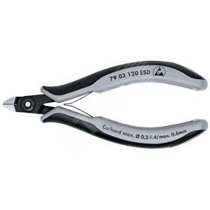 Прецизионные кусачки боковые для электроники антистатические ESD вороненые 120 мм - фото 1