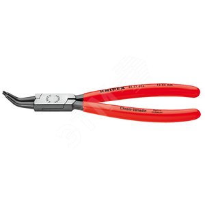 Изображение товара Щипцы для внутренних стопорных колец губки 45° посадочный размер 40 - 100 мм диаметр наконечников 23 мм L-225 мм Cr-V чёрные обливные рукоятки (шт)