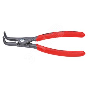 Щипцы прецизионные для внешних стопорных колец губки под углом 90° посадочный размер 10 - 25 мм диаметр наконечников 13 мм L-130 мм Cr-V чёрные обливные рукоятки - фото 1