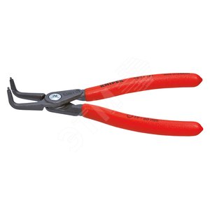 Щипцы прецизионные для внутренних стопорных колец губки под углом 90° посадочный размер 85 - 140 мм диаметр наконечников 32 мм L-305 мм Cr-V чёрные обливные рукоятки блистер - фото 1