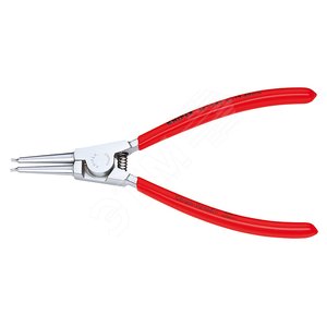 Щипцы для внешних стопорных колец прямые губки посадочный размер 19-60мм диаметр наконечников 18мм L=180мм Cr-V хромированные обливные рукоятки - фото 1