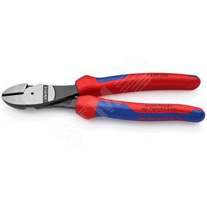 Бокорезы резка - проволока средней твердости 42мм твердая проволока 3мм рояльная струна (HRC 59) 25мм L=200мм двухкомпонентные рукоятки блистер цвет черный - фото 1