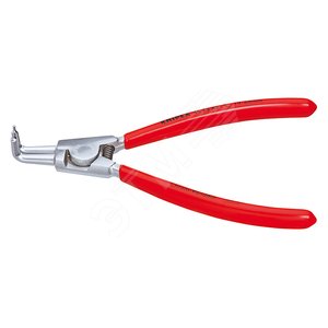 Щипцы для внешних стопорных колец губки под углом 90° посадочный размер 10 - 25 мм диаметр наконечников 13 мм L-125 мм Cr-V хромированные обливные рукоятки - фото 1