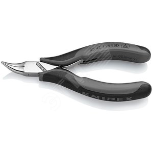 Изображение товара Плоскогубцы ЕSD захватные антистатические для электроники круглые губки голова под 45° L-115 мм 2-компонентные рукоятки (шт)
