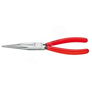 Изображение товара Плоскогубцы механика плоскокруглые губки с крестовой насечкой L-200 мм чёрные обливные рукоятки блистер (шт)