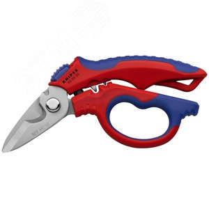 Ножницы электрика угловые, обжим концевых гильз: 0.5–6 мм2 и 10–25 мм2, 160 мм, нерж, 2-комп ручки, SB - фото 2