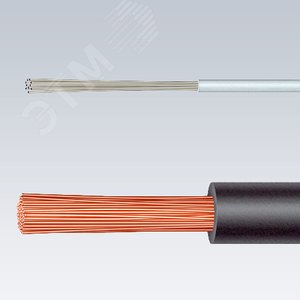 Стриппер автоматический зачистка 02-6мм (AWG 24-10) рез кабеля 25мм L=195мм рукоятки с зоной мягкого пластика для надежного хвата KN-1262180 KNIPEX - 14