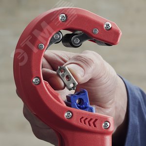 Труборез для канализационных пластиковых труб DP50 32/40/50 мм, толщина max 2.4 мм, длина 202 мм, BK - фото 41