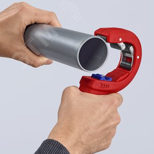 Труборез для канализационных пластиковых труб DP50 32/40/50 мм, толщина max 2.4 мм, длина 202 мм, BK - фото 17