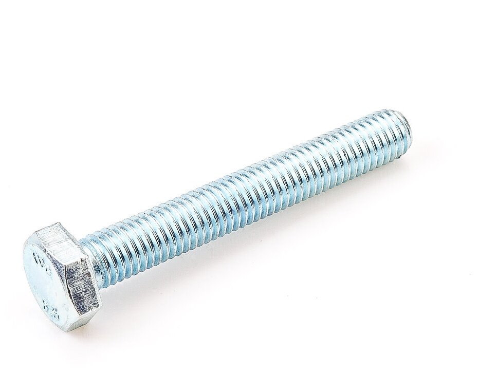 Болт DIN 933 М14х70 полная резьба шестигранная голова класс прочности 5.8 покрытие цинк