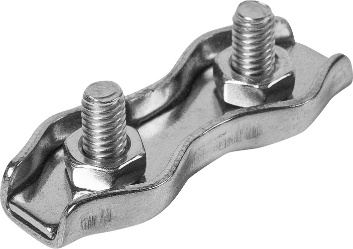 Зажим для троса двойной 5мм Duplex покрытие цинк