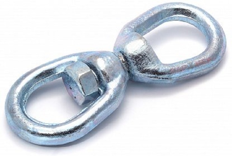 Вертлюг петля-петля 10мм оцинкованный 2 шт.