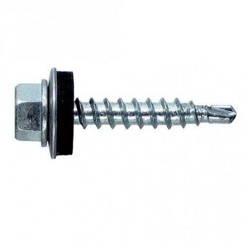 Саморез кровельный 5.5х25 сверлоконечный шайба EPDM покрытие цинк