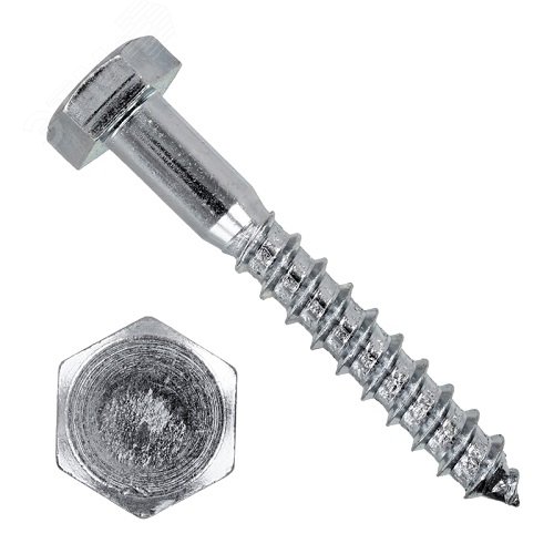Изображение товара Шуруп DIN571 8х80 сантехнический оцинкованный 4шт (упак)