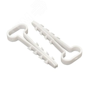 Дюбель-хомут 8-5 для плоского кабеля белый        (нейлон) (100 шт) 15-0451 Крепдил