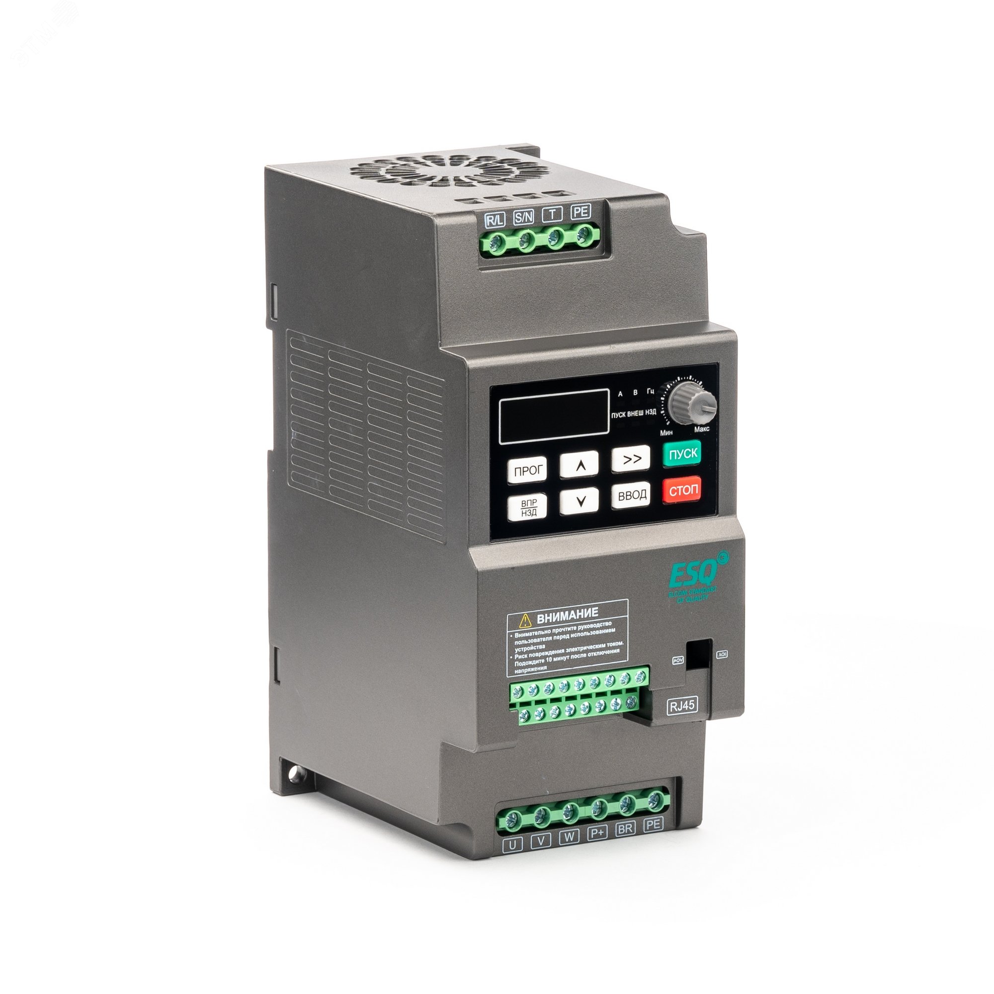 Изображение товара Преобразователь частоты ESQ-230-4T-4K 4кВт для вентиляции насосов IP20