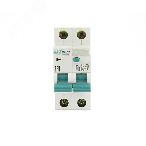 Устройство защитного отключения ВД1-63 2п 63А/300мА/6кА (эл-мех, тип АC) - фото 2