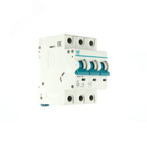 Выключатель автоматический ВА 47-100_3 полюса 63А ток к.з. 10кА хар-ка С - фото 1