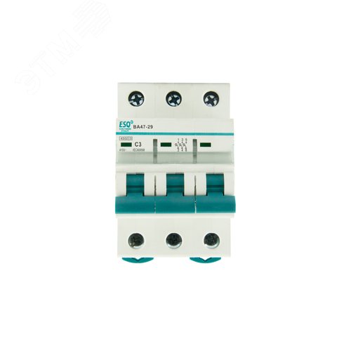 Выключатель автоматический ВА 47-29_3 полюса 40А ток к.з.4.5кА хар-ка С - фото 2