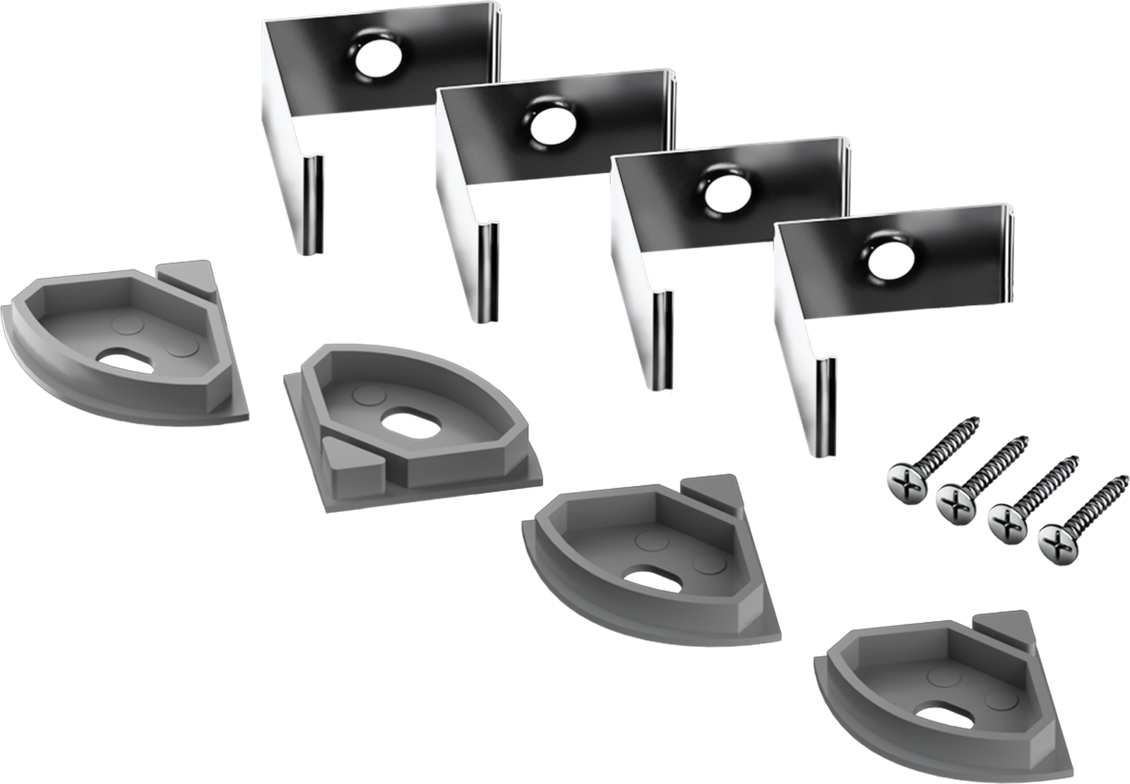 Крепежная клипса с заглушками ИМПСЛ-04 для профиля ИПСЛ-04