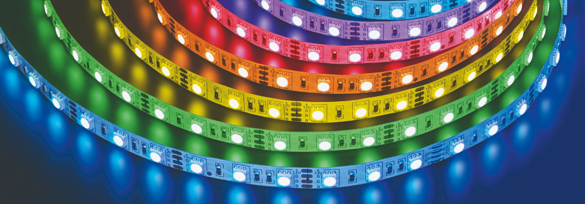 Лента светодиодная 12Вт/м 24В RGB IP65 60LED/м ИСЛ-5050 5м