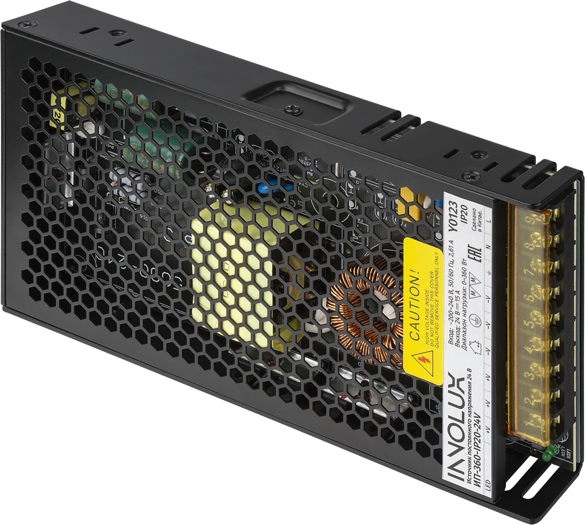 Драйвер светодиодный LED ИП-360-IP20-24V