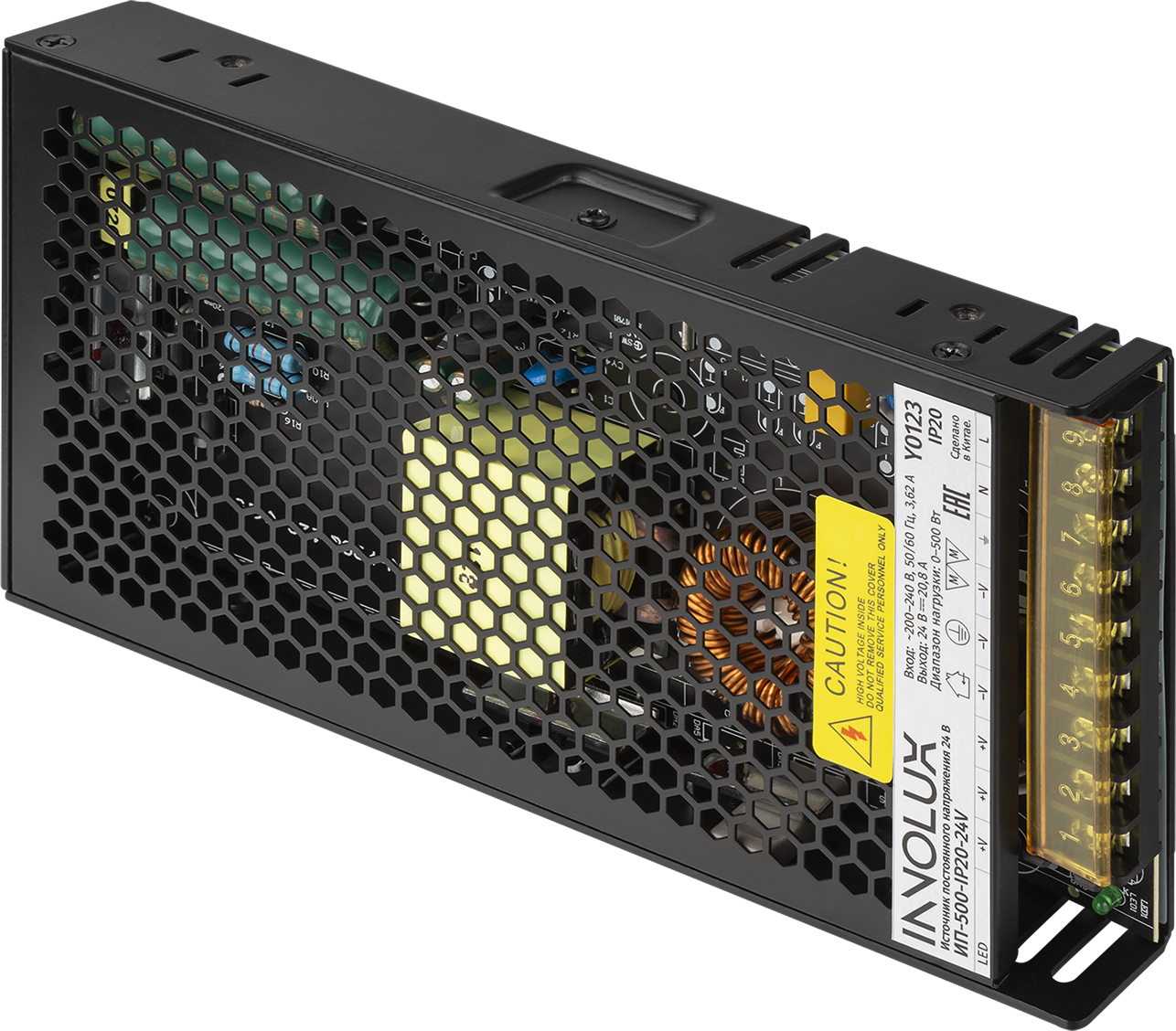 Драйвер светодиодный LED ИП-500-IP20-24V