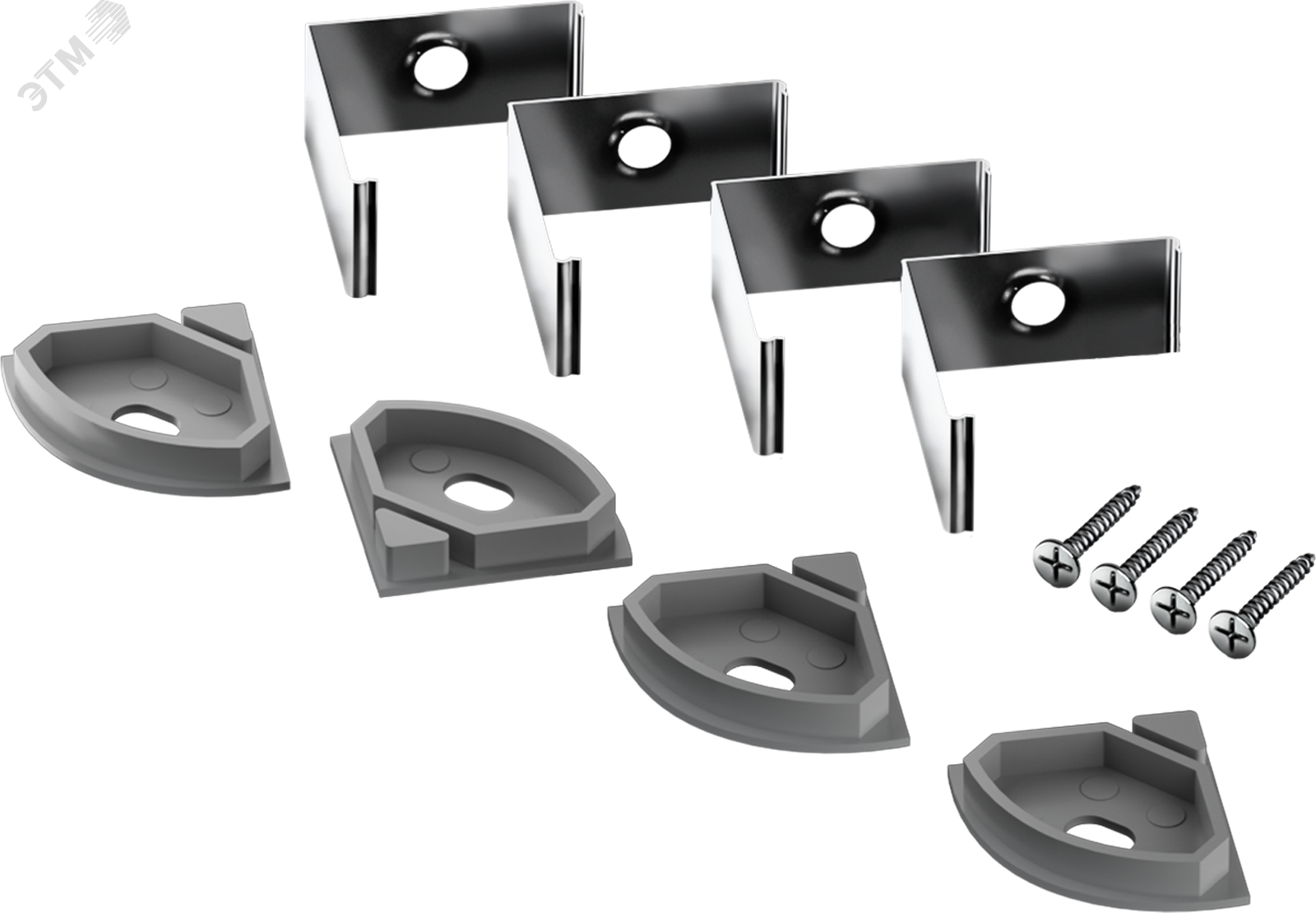 Изображение товара Крепежная клипса с заглушками ИМПСЛ-04 для профиля ИПСЛ-04 (упак)