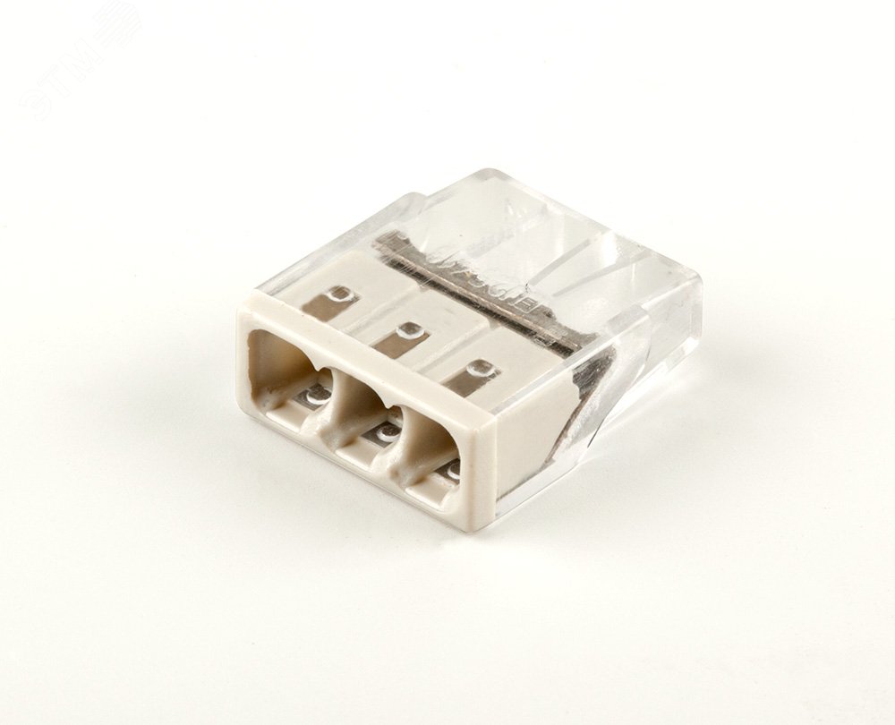 Изображение товара Клемма монтажная 3-проводная для 1-жильного проводника, (шт)