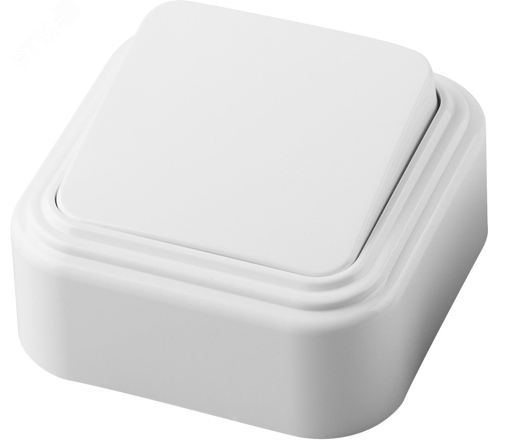 Изображение товара Выключатель наружный одноклавишный, 250В, 6А, IP20, белый, (шт)