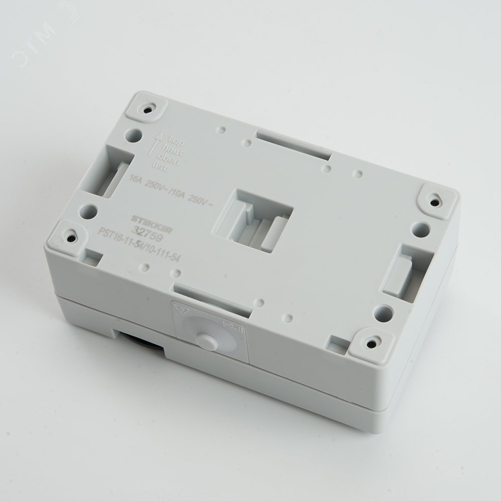 Блок: розетка с/з + выключатель 1кл., 1-полюсн, 250В, 10А, PST16-11-54/10-111-54 STEKKER - превью 3