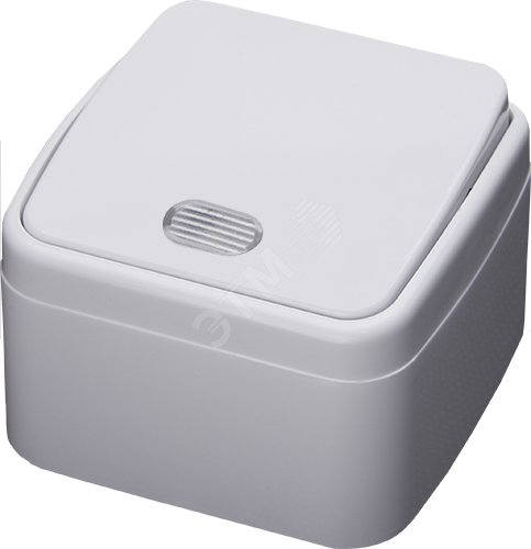 Изображение товара Выключатель одноклавишный с индикатором серия Basic белый 220 В IP20