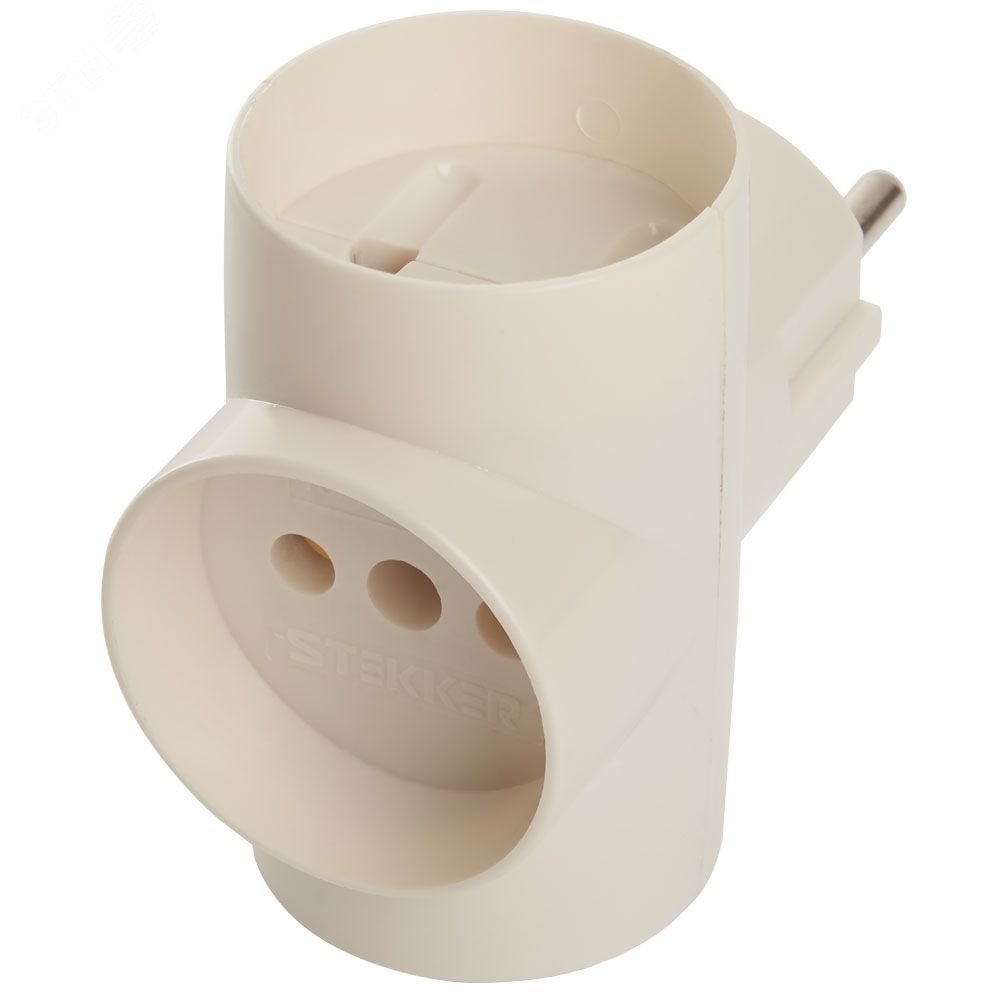 Изображение товара Разветвитель сетевой 3-местный б/з, белый (шт)