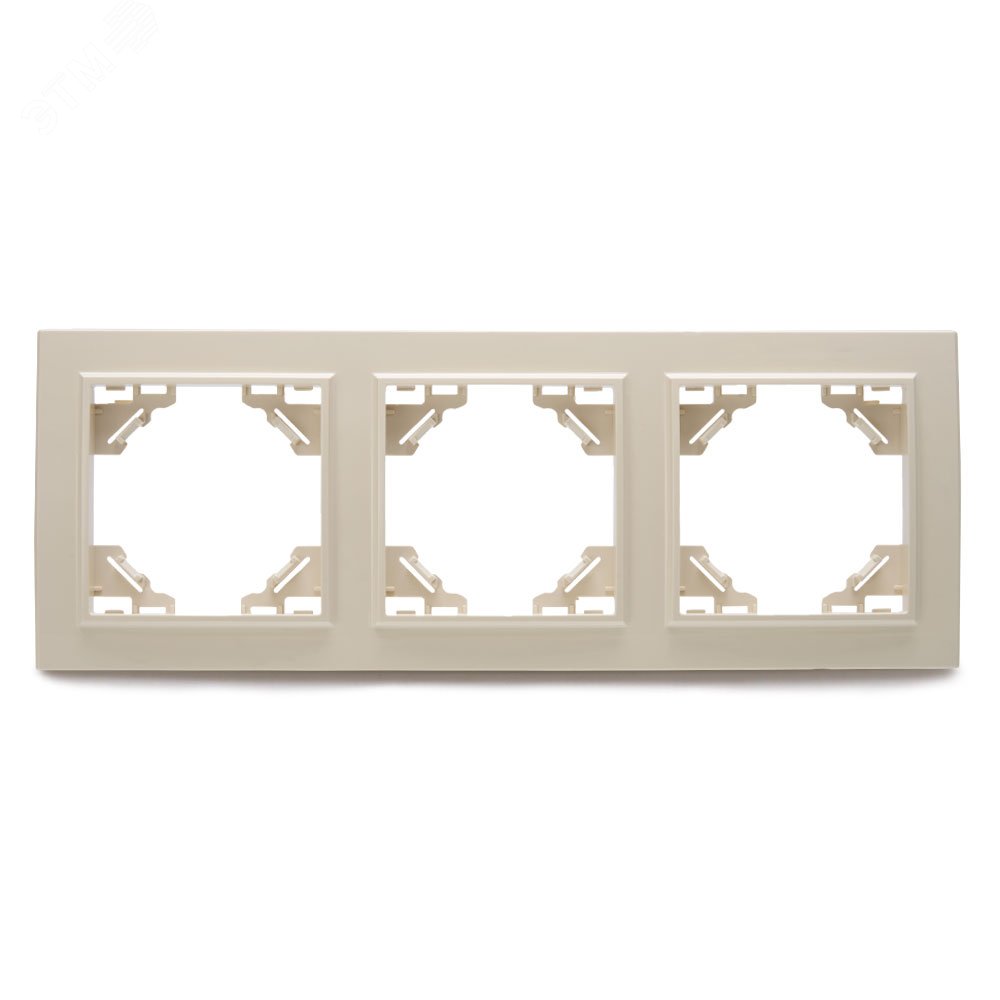 Изображение товара Рамка трехместная горизонтальная, Эрна, слоновая кость Stekker (шт)