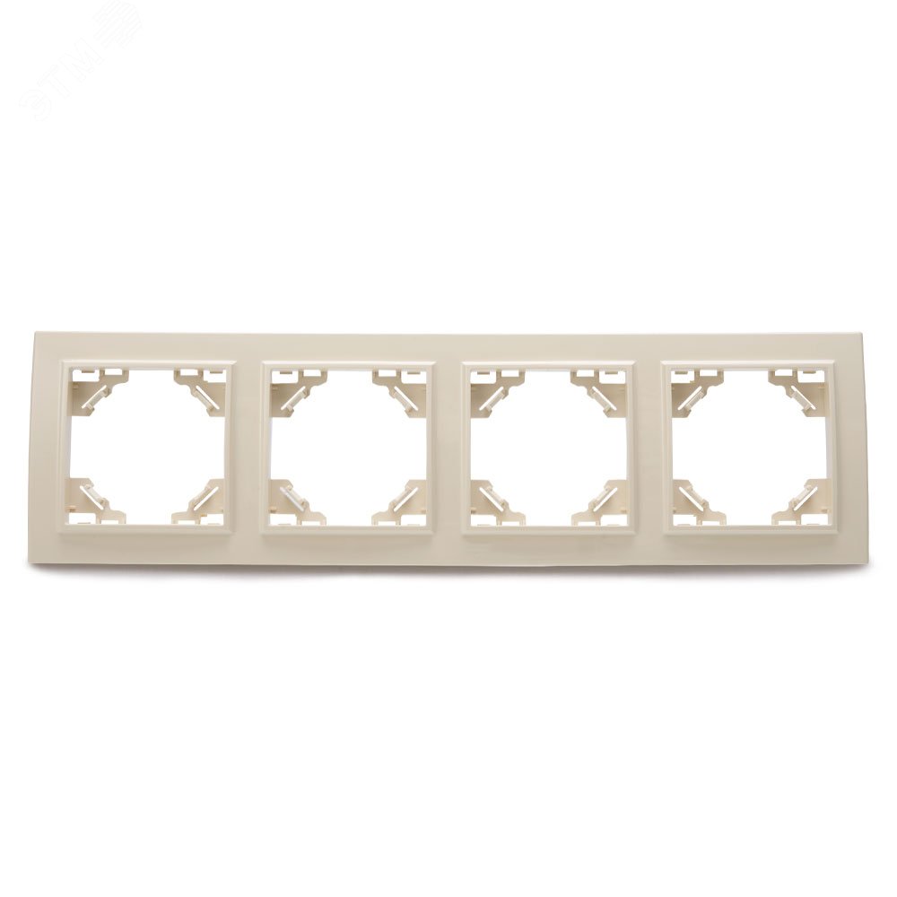 Изображение товара Рамка четырехместная горизонтальная, Эрна, слоновая кость Stekker (шт)