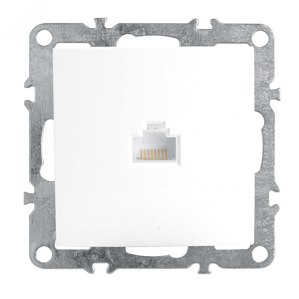 Изображение товара Розетка компьютерная одноместная (механизм) RJ-45, серия Эрна, белый, Stekker (шт)