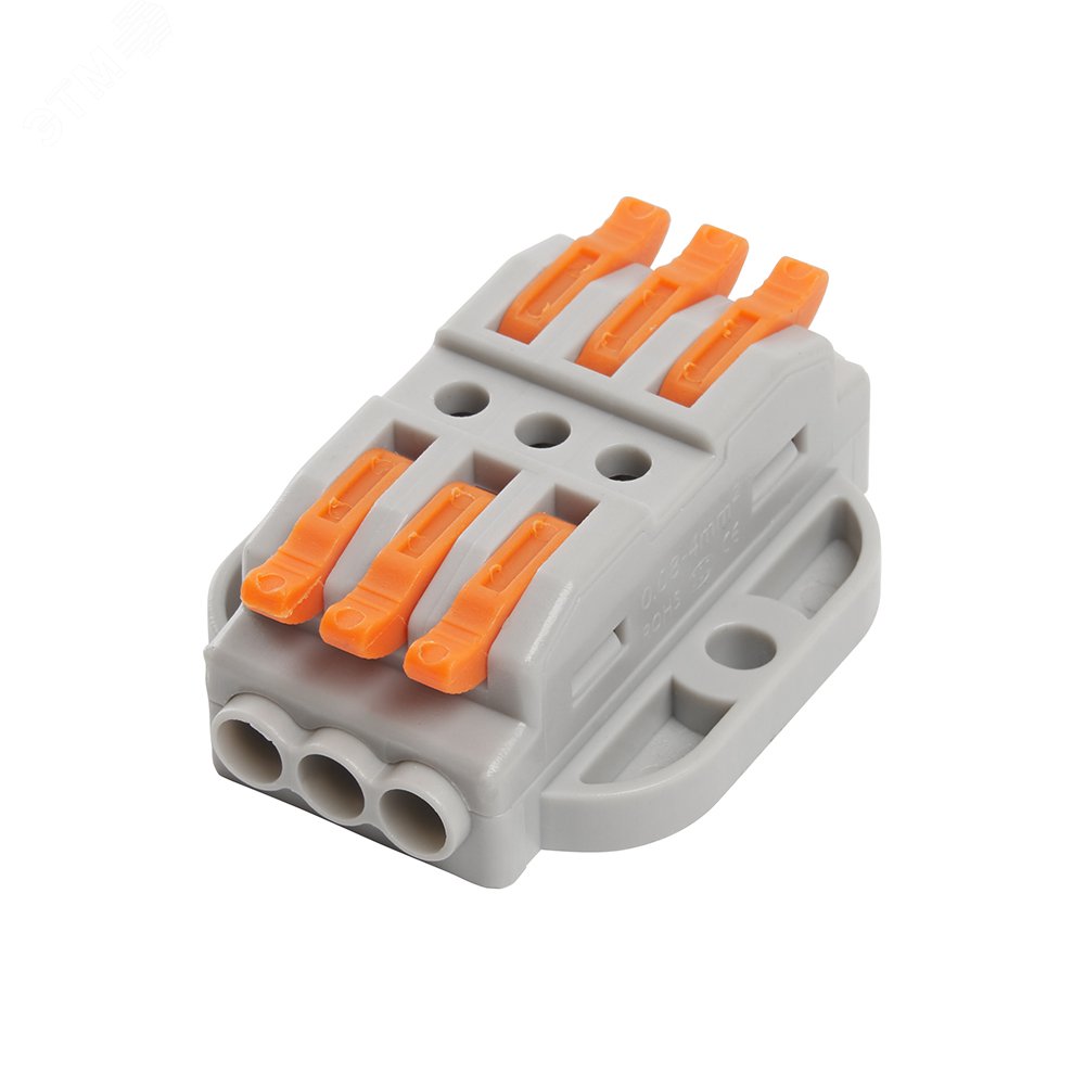 Изображение товара Клемма монтажная для фазных проводников 3 контактные группы LD222-430