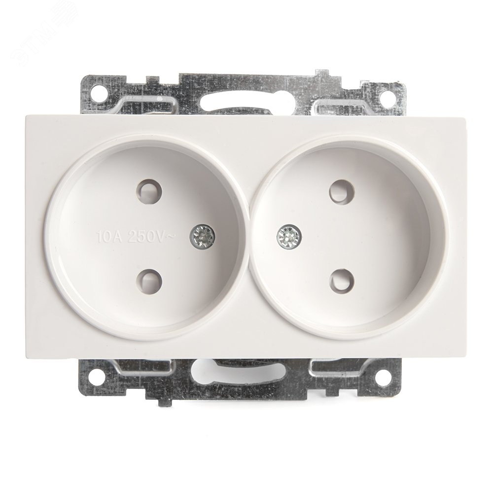 Изображение товара Розетка 2-местная б/з Катрин STEKKER IP20 белая