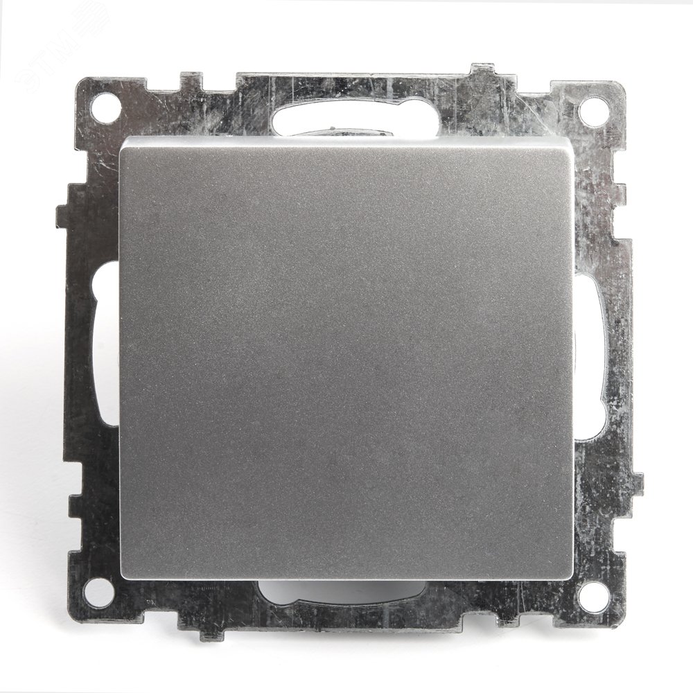 Изображение товара Выключатель 1-клавишный серия Катрин Stekker серебро 250В 10А