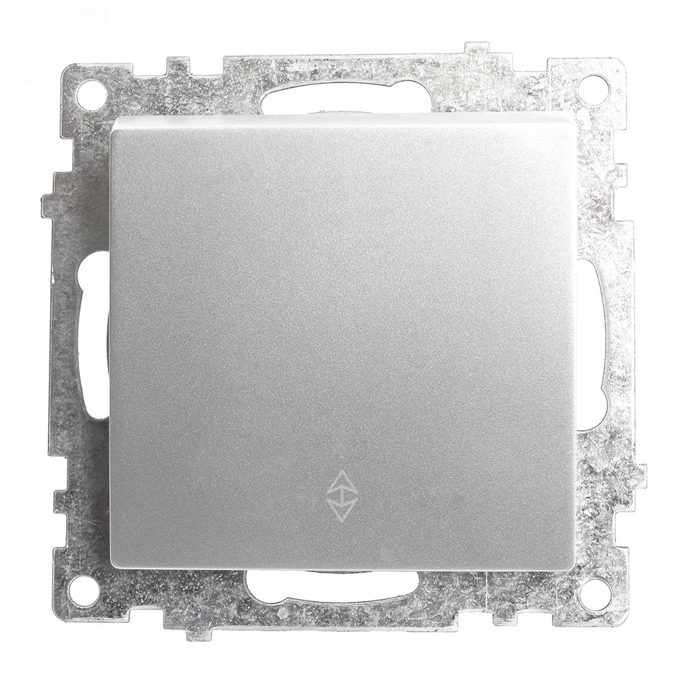 Изображение товара Переключатель 1-клавишный (механизм), 250В, 10А, серия Катрин, серебро (шт)