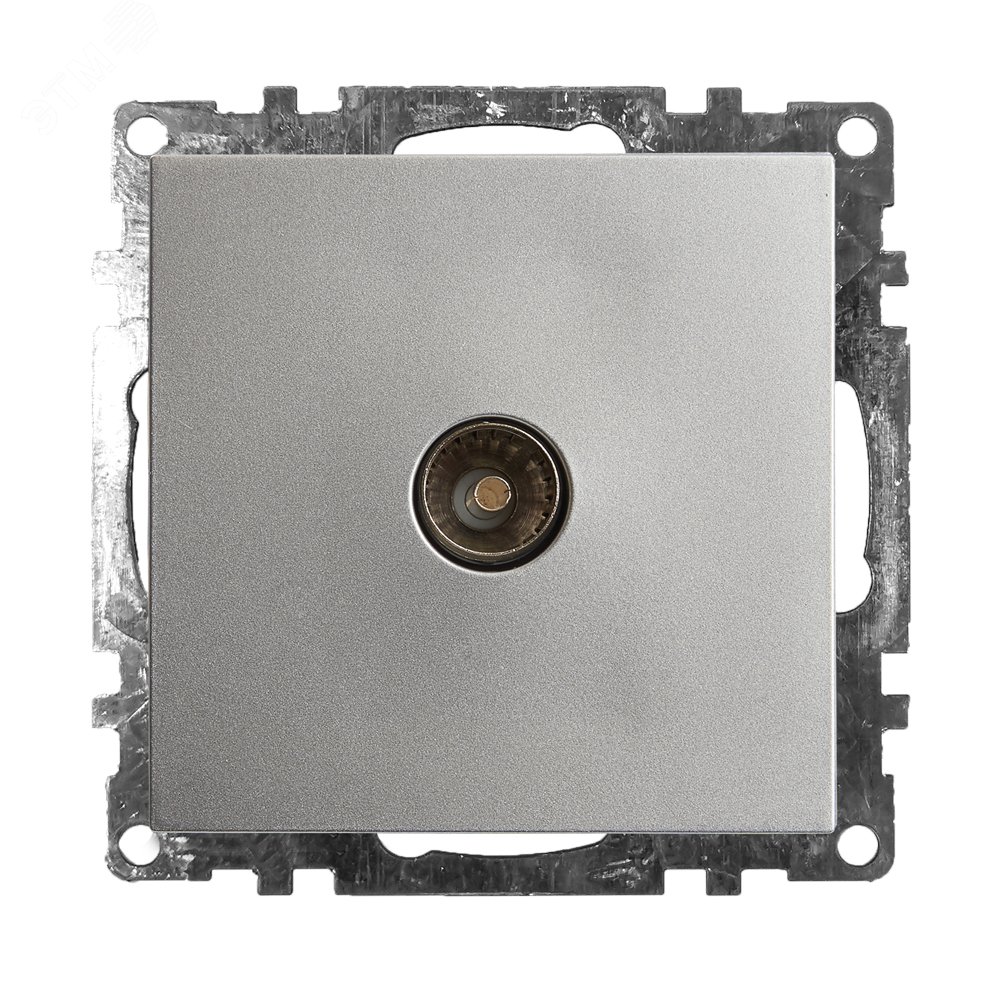 Изображение товара Розетка телевизионная 1-местная серия Катрин от Stekker серебро