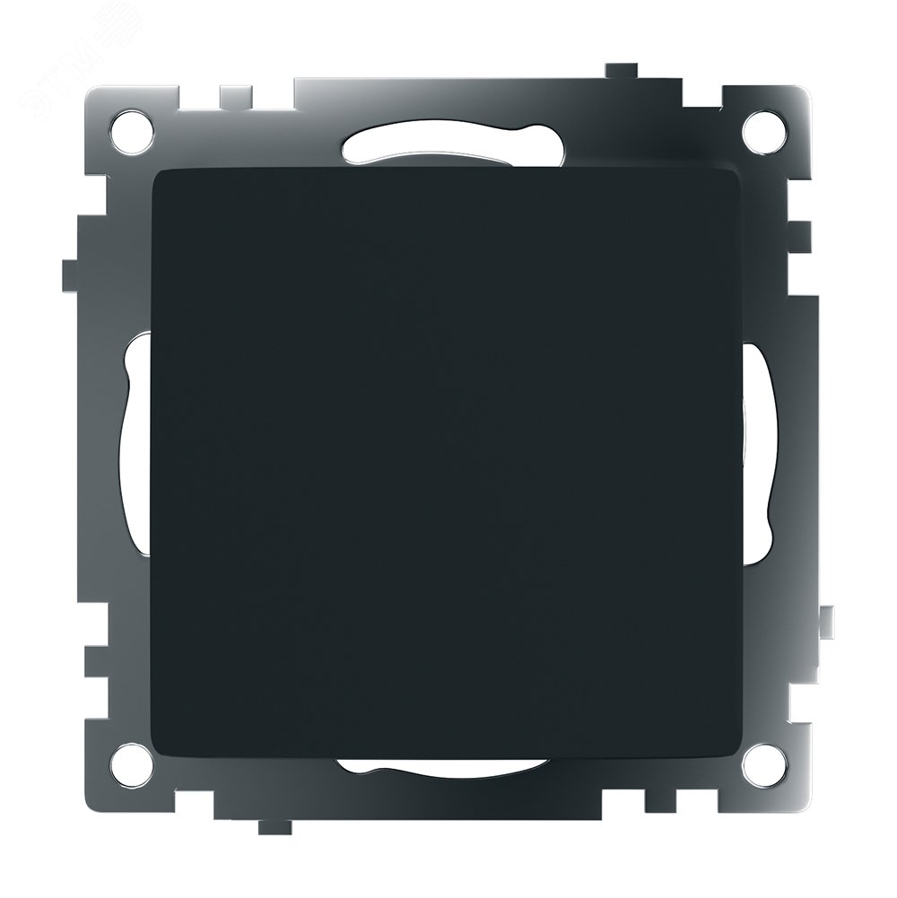 Выключатель 1-клавишный, серия Катрин, черный, GLS10-7103-05 STEKKER - превью 2