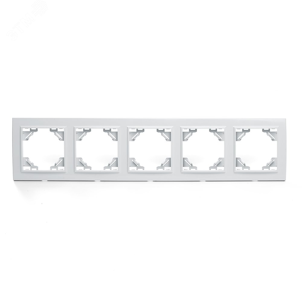 Рамка пятиместная горизонтальная, серия Эрна, белый Stekker PFR00-9005-01 39620 STEKKER