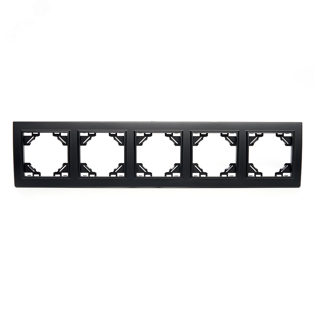 Изображение товара Рамка пятиместная горизонтальная, Эрна, черный Stekker (шт)