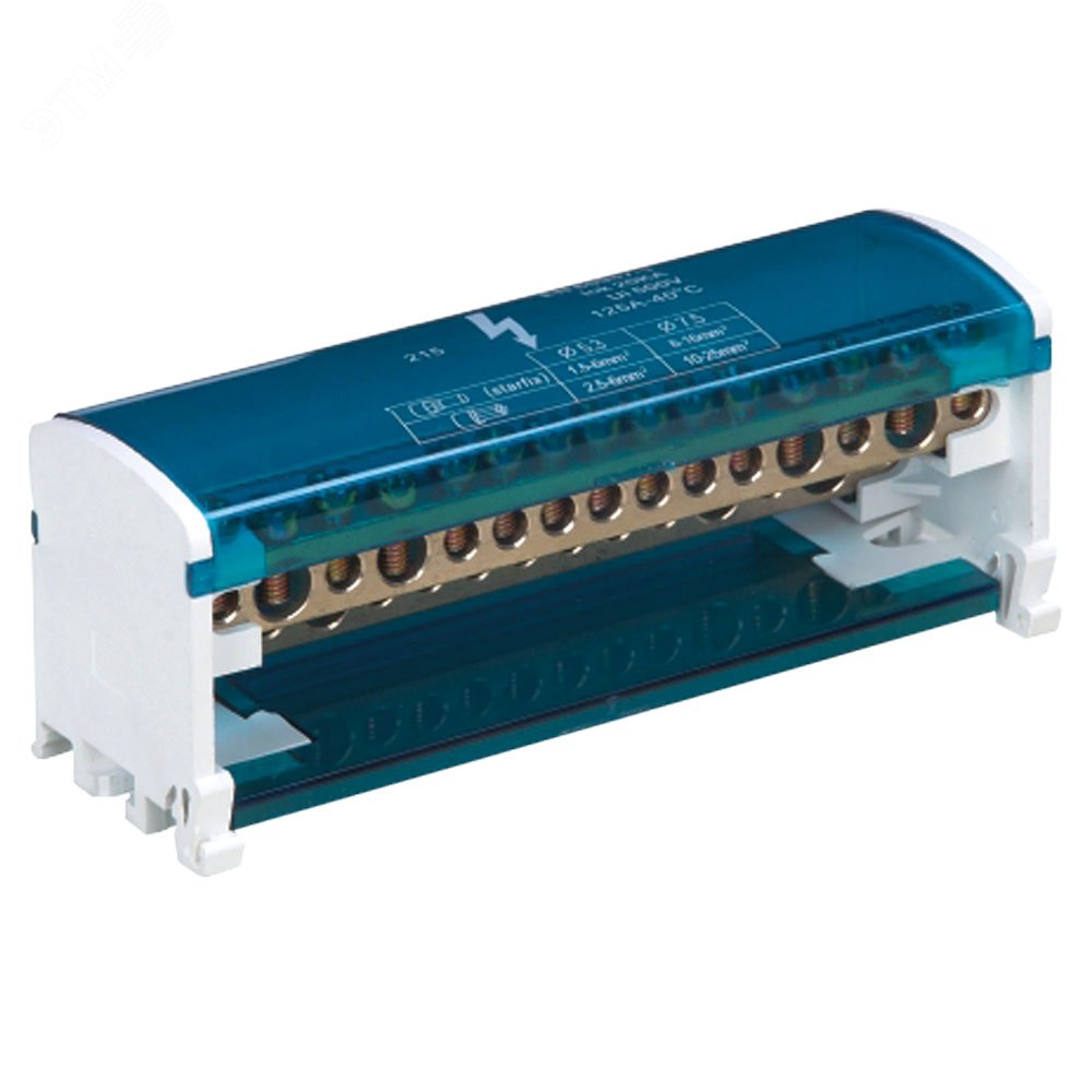 Шины на DIN-рейку в корпусе (кросс-модуль) 2х15 L+PEN Srekker артикул ...