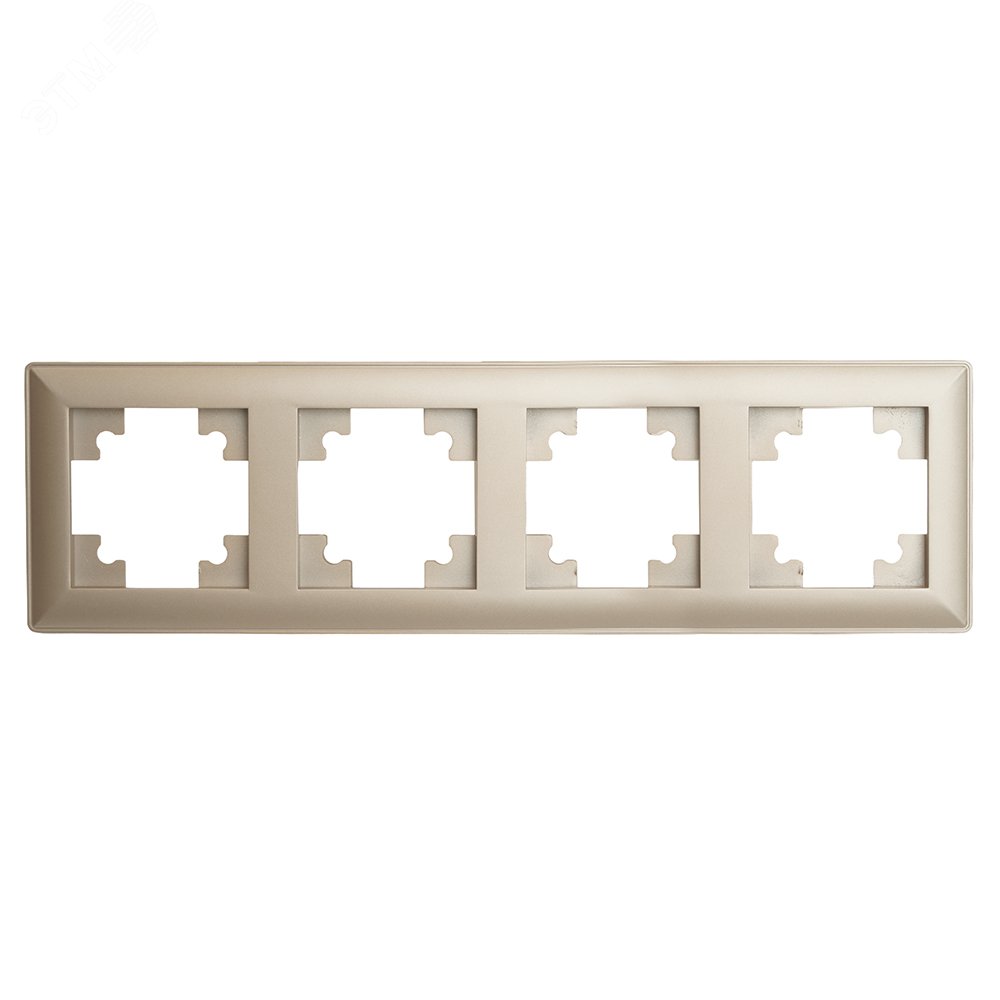 Изображение товара Рамка четырехместная серия Катрин стекер шампань пластиковая метрическая