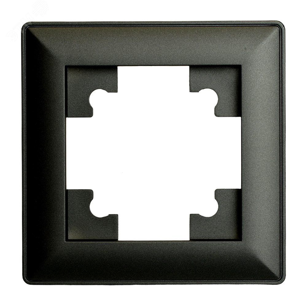 Изображение товара Рамка одноместная пластик серия Катрин черный STEKKER (шт)